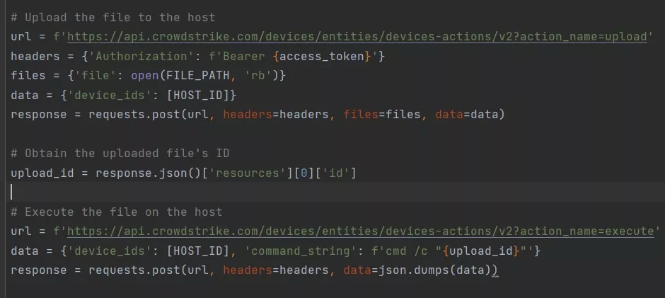 Crowdstrike RTR API Integration